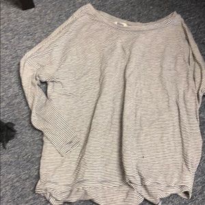 Navy blue striped soft shirt